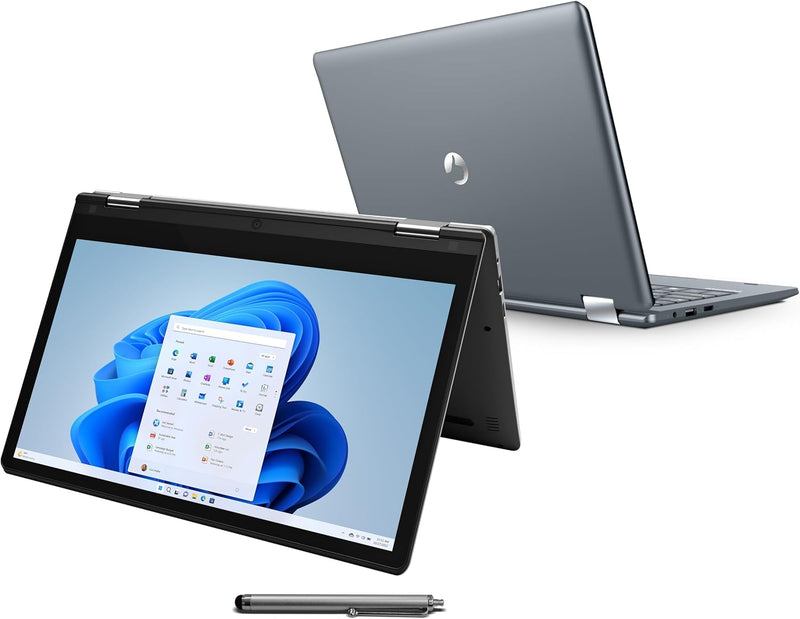 Notebook Positivo Duo 2 em 1 Intel Celeron Windows 11 Home 4GB 128GB, Tela 11.6" IPS HD, Cinza - C4128B-3