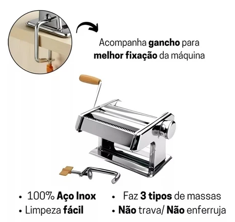 Máquina Para Macarrão Inox