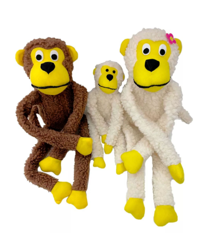 Brinquedo para Cachorro Pelúcia Macaco com Apito Savana Pet