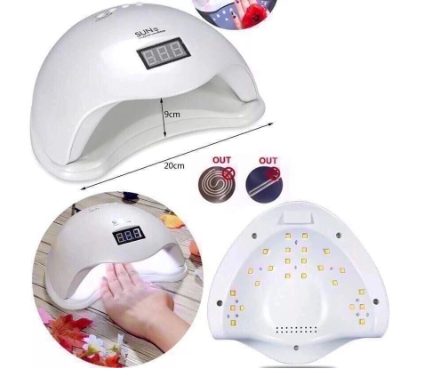 Kit Manicure Completo Gel Uv Led Cabine Sun Lixadeira Elétrica Top Coat Primer Prep Preparadores
