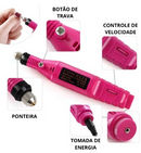 Kit Manicure Completo Gel Uv Led Cabine Sun Lixadeira Elétrica Top Coat Primer Prep Preparadores