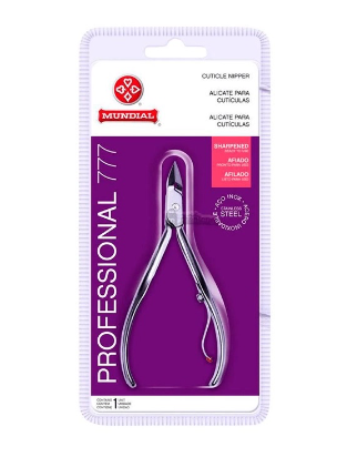 Alicate de unha profissional 777 inox cutícula manicure Mundial