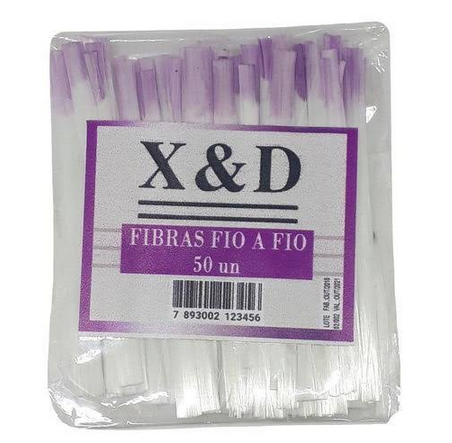 Fibra De Vidro X&D Com 50 Pré-Cortadas Fio a Fio Unhas Alongamento