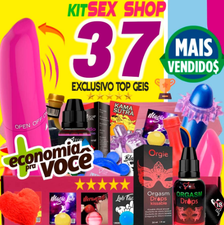 Kit Sex Shop 37 Produtos Eróticos Sexy shop c/ vibrador Plus max