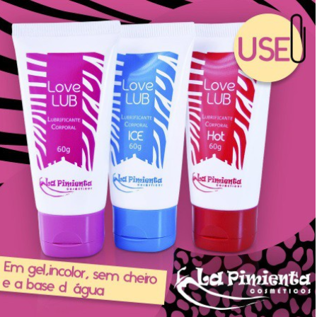 Gel Lubrificante Para Sexo Anal ou Vaginal Love Lub Neutro/ Hot / Ice 60g - SexShop