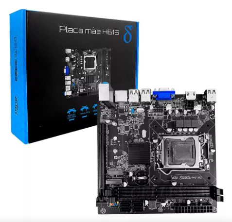 Placa Mãe H61 DDR3 Hdmi LGA 1155 Processador Core I3, I5, I7